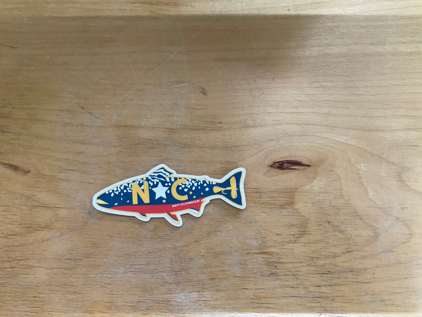Rep Your Water Sticker North Carolina Brookie