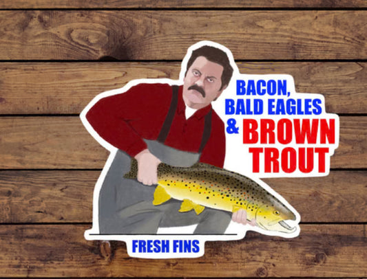 Bacon and brown trout