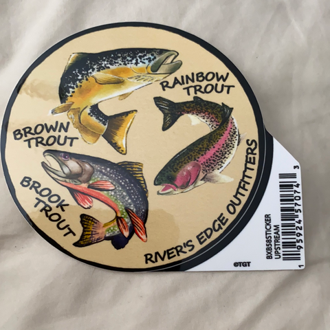 3 trout sticker