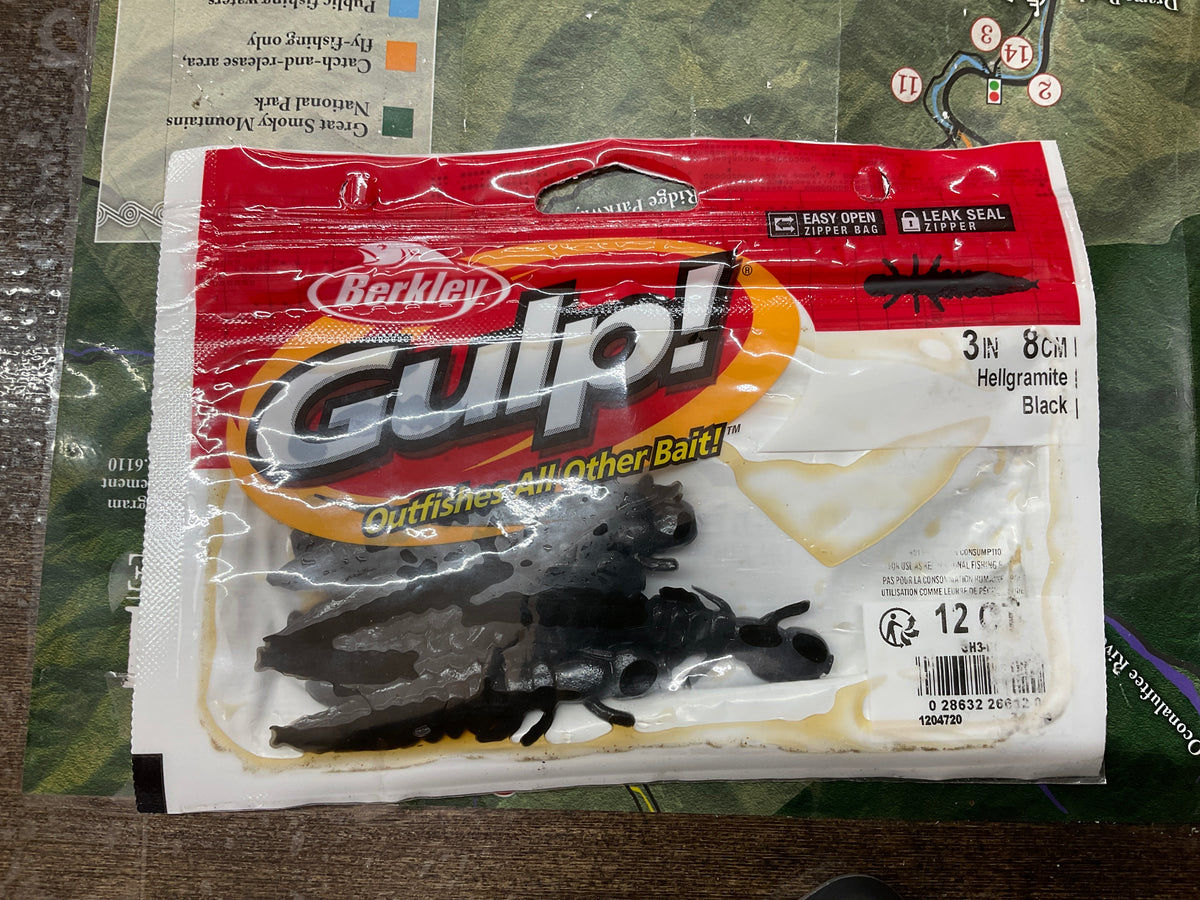 Gulp Hellgramite black 3in 8cm