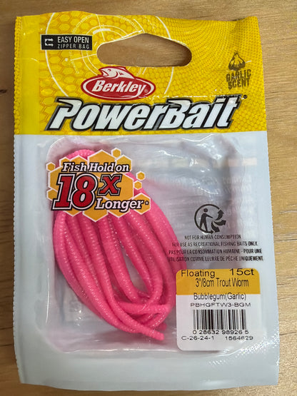 Berkley PowerBait 3/8” Floating Trout Worm