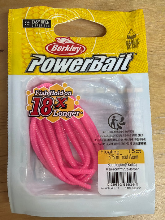 Berkley PowerBait 3/8” Floating Trout Worm