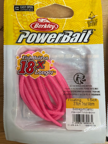 Berkley PowerBait 3/8” Floating Trout Worm