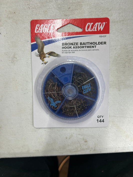 Eagle claw bronze bait holder Hook assortment