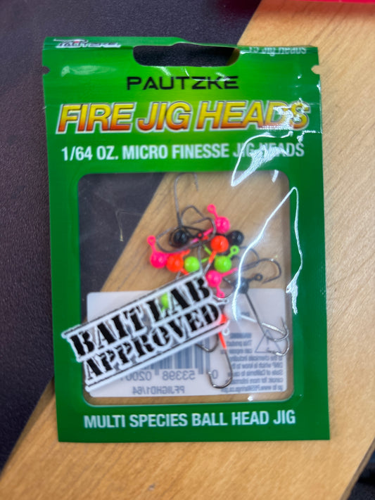 Pautzke - fire jig heads 1/64