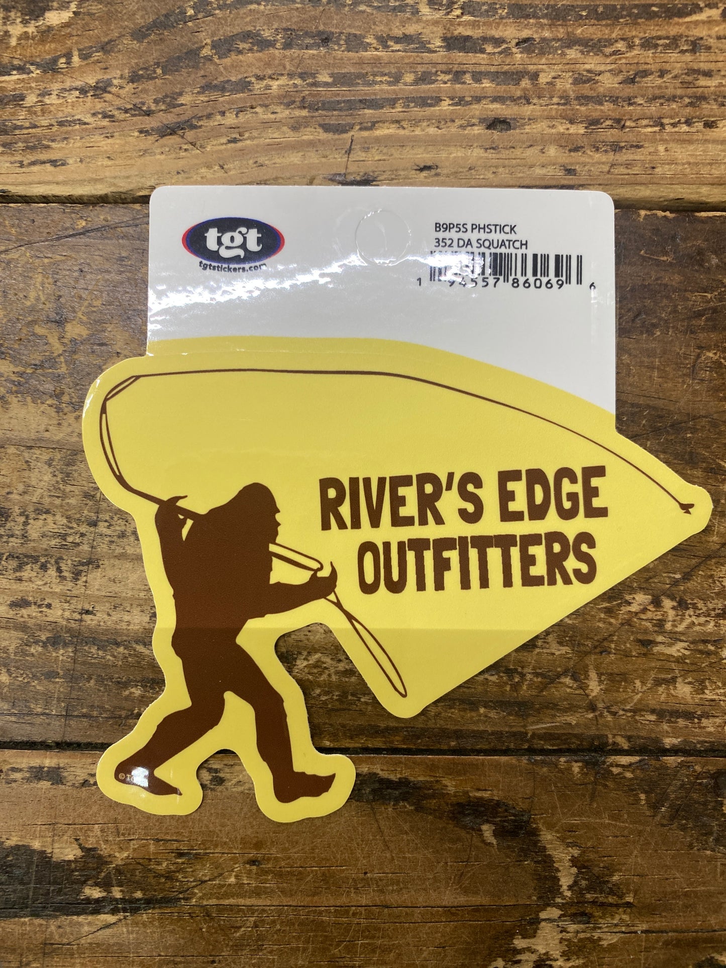 Sasquatch fly fishing sticker