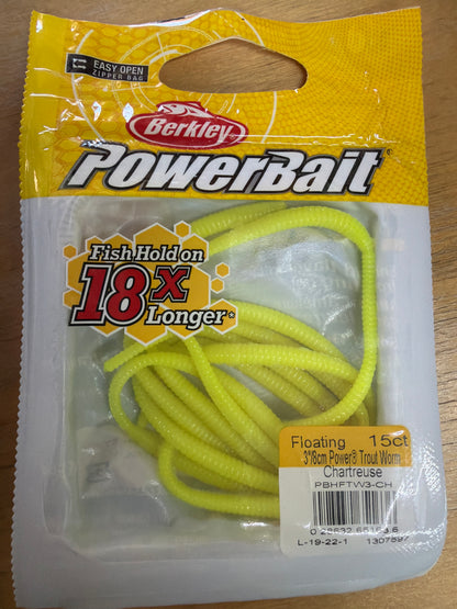 Berkley PowerBait 3/8” Floating Trout Worm