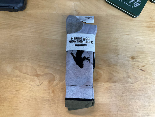 Rep Your Water Socks Merino Blend Mid Weight Tight Loops Squatch