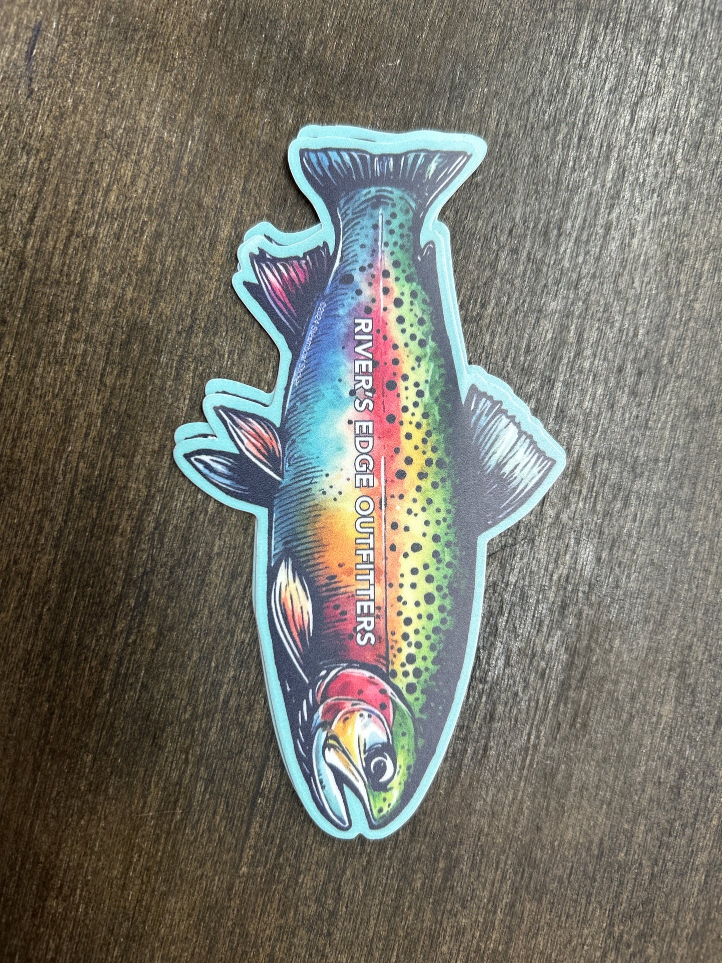 REO rainbow trout sticker
