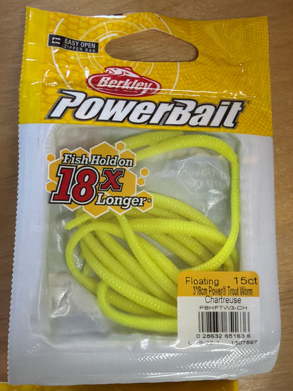 Berkley PowerBait 3/8” Floating Trout Worm