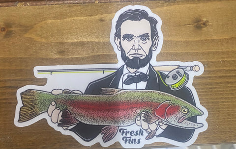 Abe trout sticker