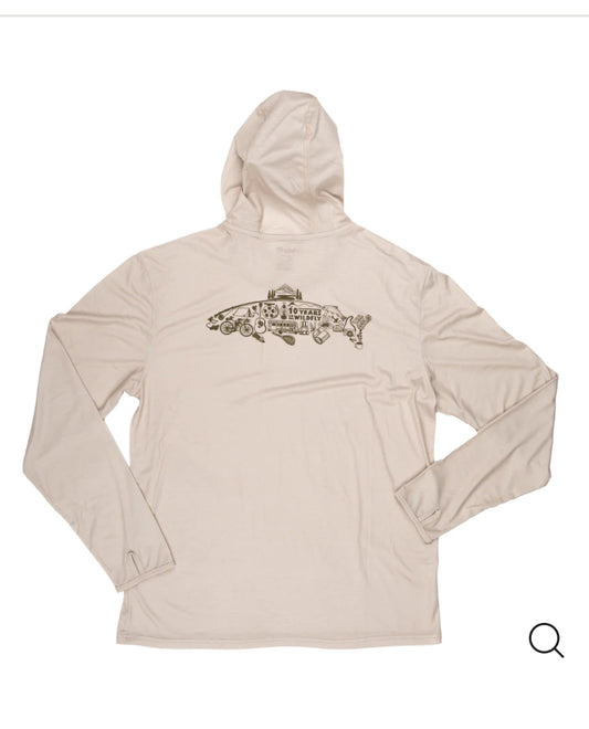 Wild fly 10 yr sun hoodie