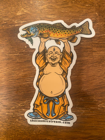 Laughing Buddha/ brown trout
