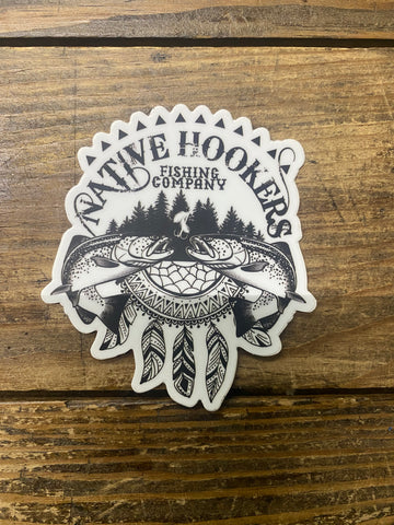 Native hookers sm sticker
