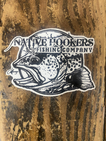 Native hookers brown trout sticker