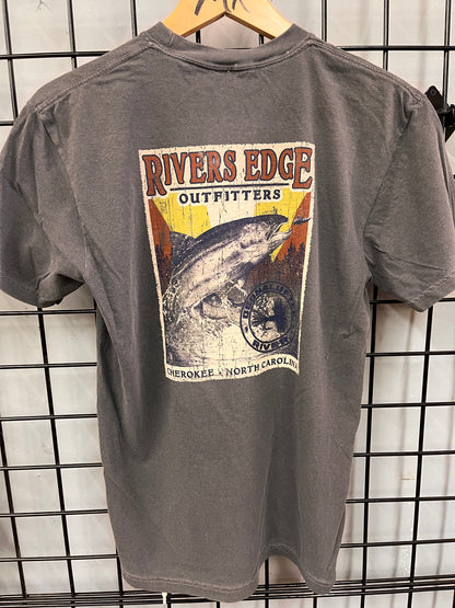 Rivers Edge Leaping Trout Laid Back Tee