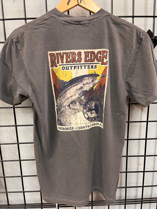 Rivers Edge Leaping Trout Laid Back Tee