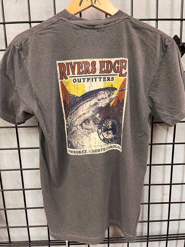 Rivers Edge Leaping Trout Laid Back Tee