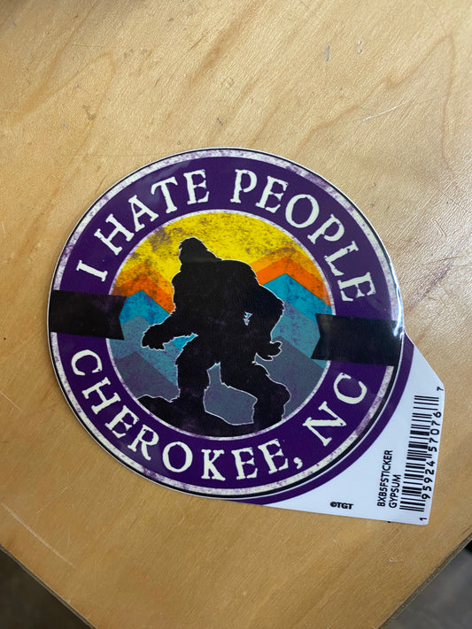 I hate people sticker