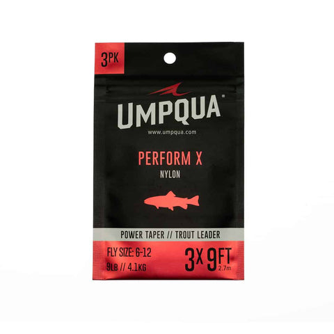Umpqua Perform X Nylon Power Taper // Trout Leader 3Pk