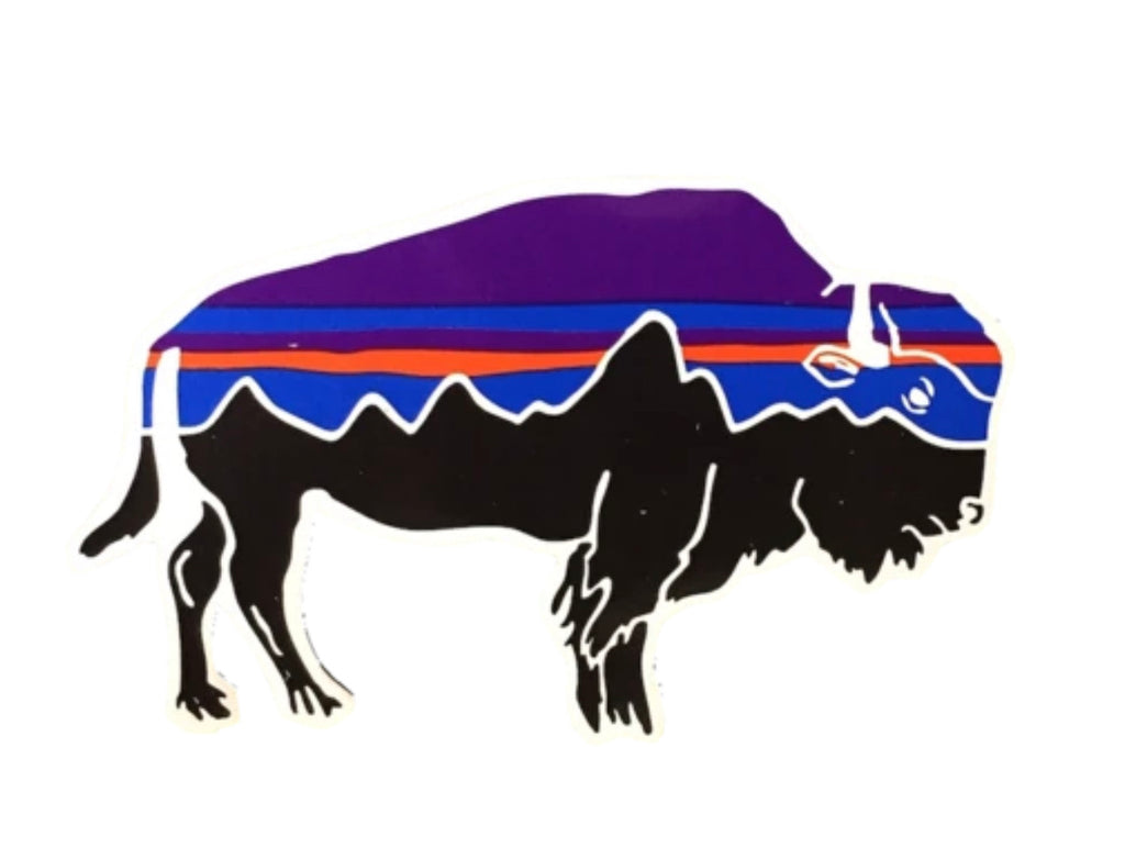Patagonia fitz Roy bison sticker- small
