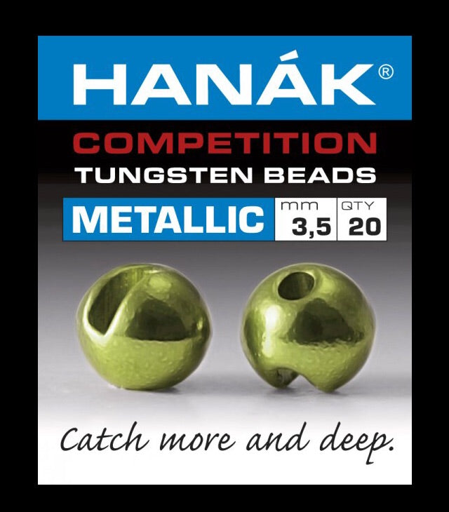 Hanak metallic Tungsten slotted beads