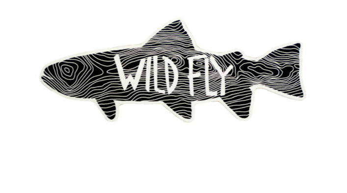 Wild fly topo sticker