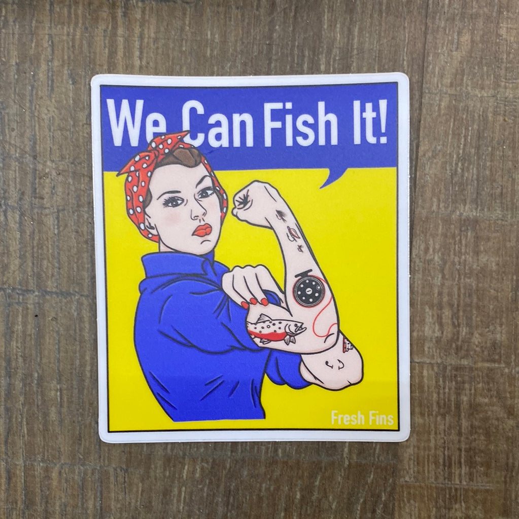 We can fish it! Sticker