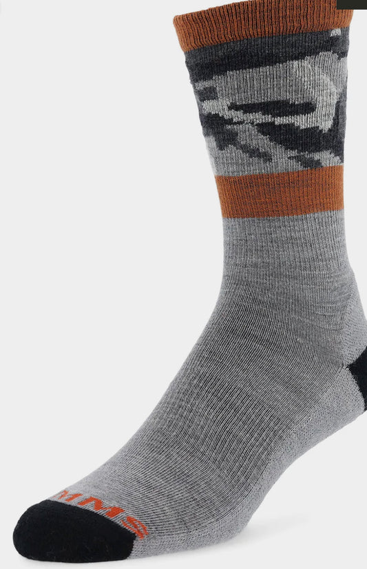 Simms Mens Daily Sock Woodland Camo Steel