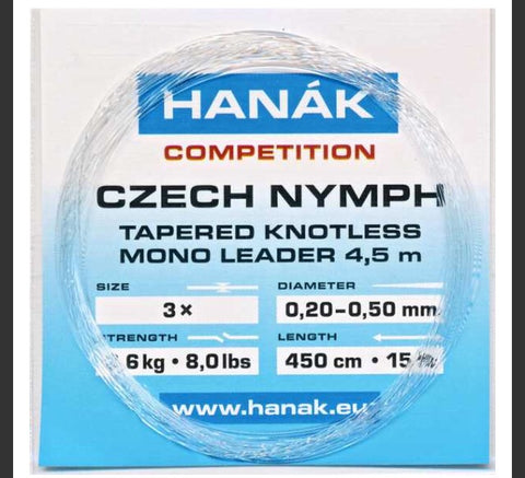 Hanak Czech Nymph tapered knotless leader