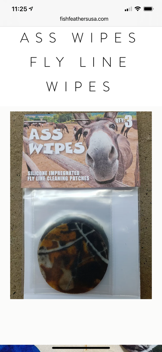Fly line wipes