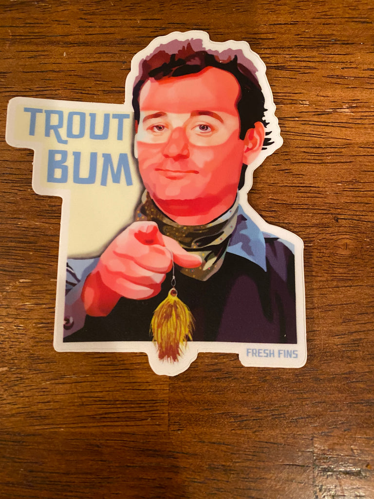 Trout Bum sticker