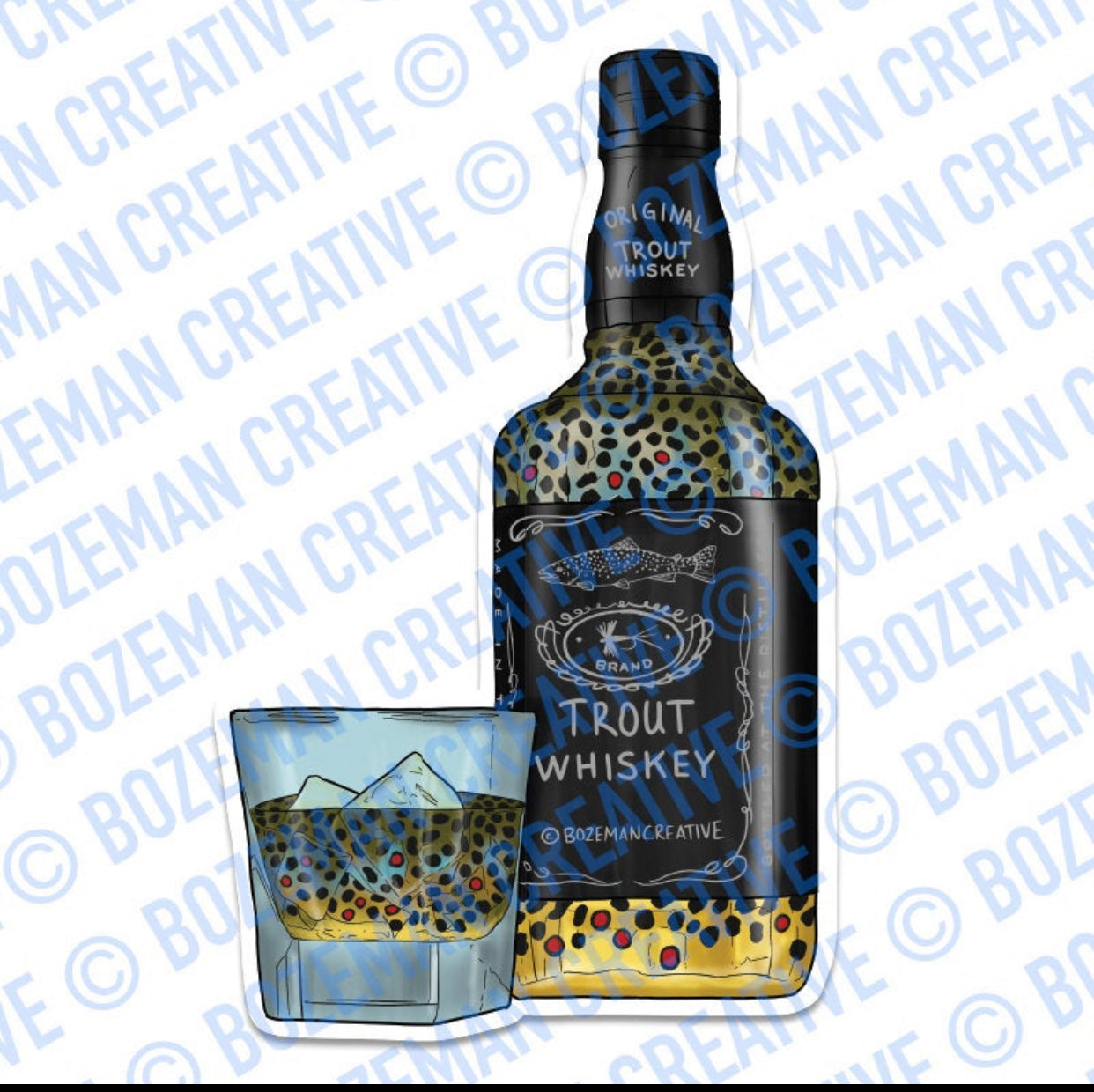Trout Whiskey Sticker