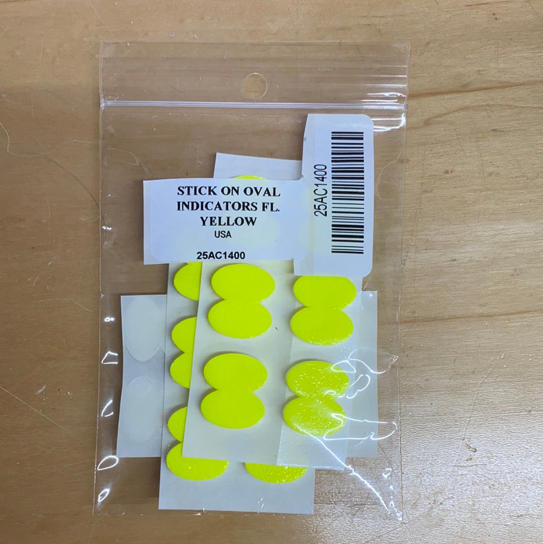 Stick on oval indicator