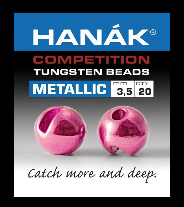Hanak metallic Tungsten slotted beads