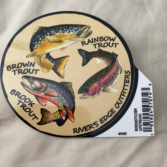 3 trout sticker