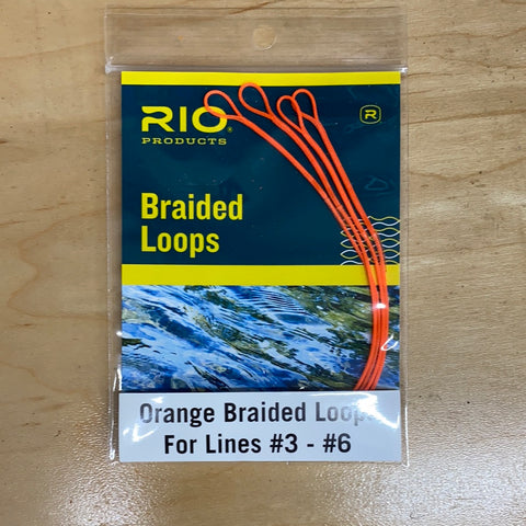 Braided loops 3-6 orange