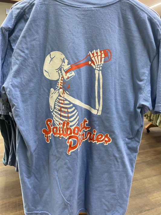Sailboat Diaries skeleton tee