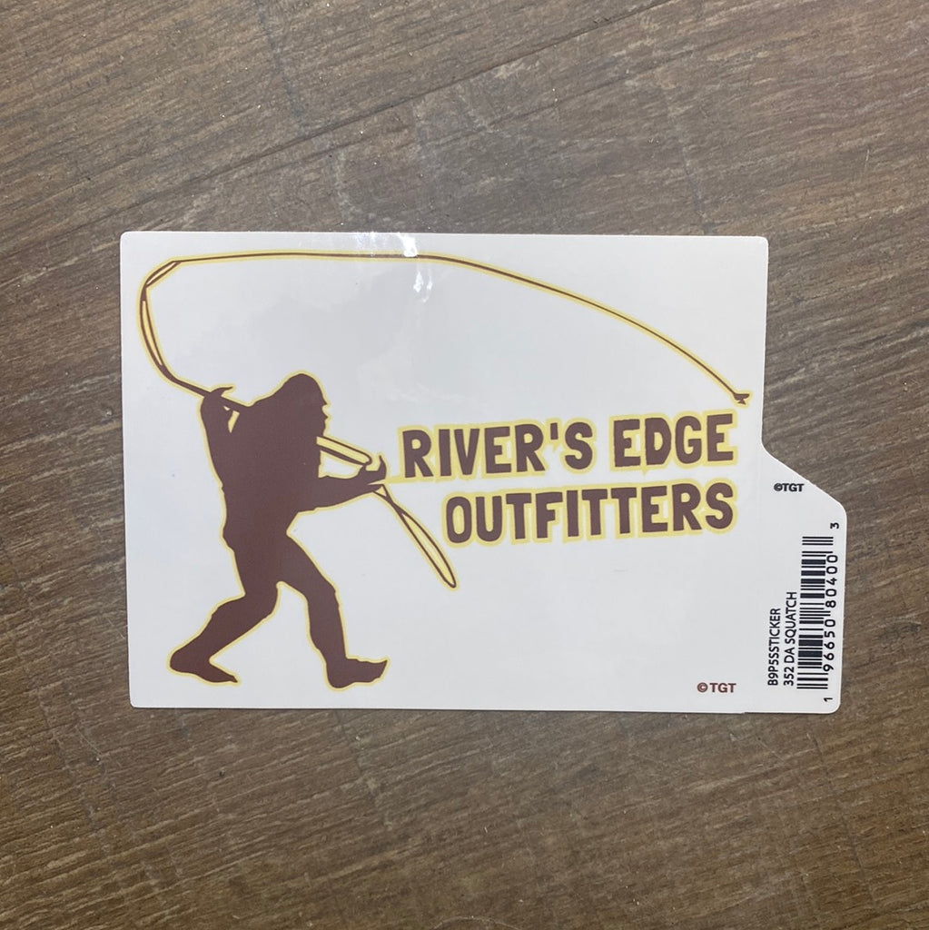 Sasquatch fly fishing sticker