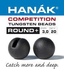Hanak Slotted Round+ tungsten beads